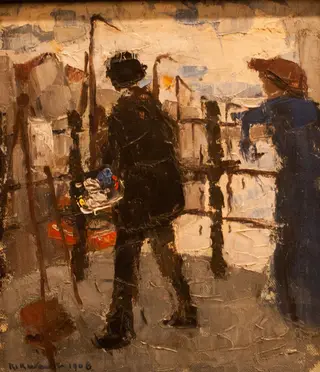 The Painter on the Hoogbrug in Mechelen, by Rik Wouters, 1908