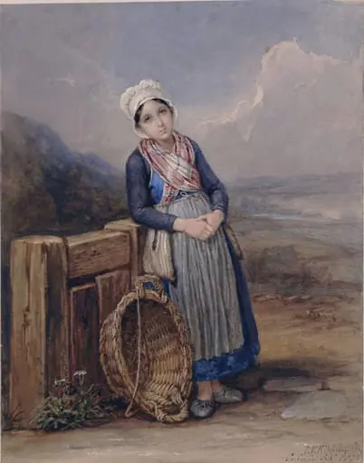 A Fisher Girl of Calais, by Rippingille