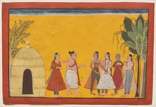 Rishyashringa addresses the courtesans, from the "Shangri" Ramayana