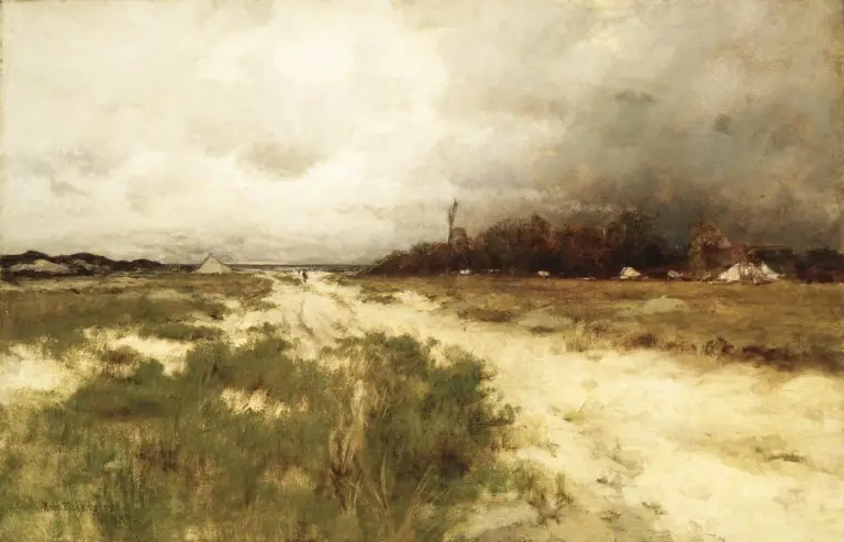 Coast Landscape, Dunes and Windmill, by Robert A. Eichelberger