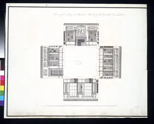 Design for a Library at Mamhead, by Robert Adam