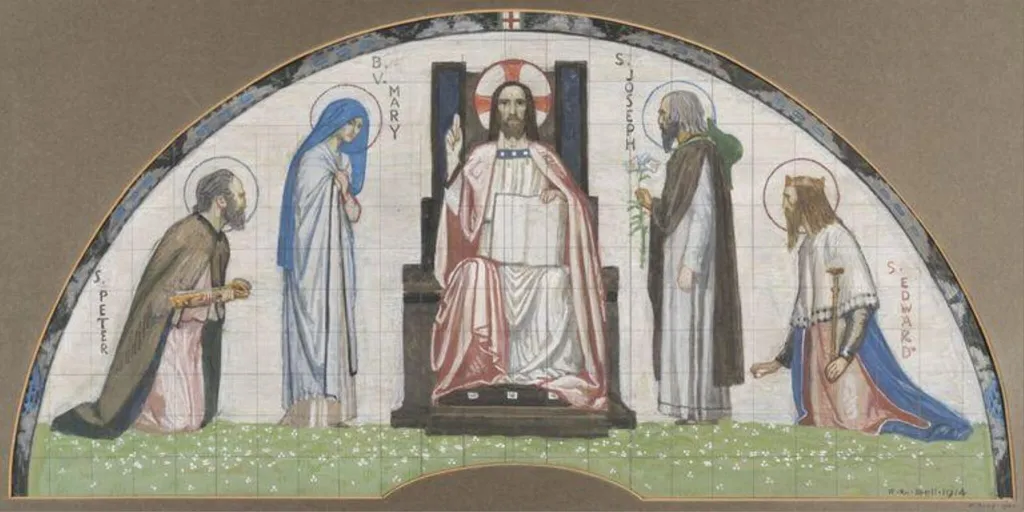 Christ Enthroned, by Robert Anning Bell, watercolor, 1914