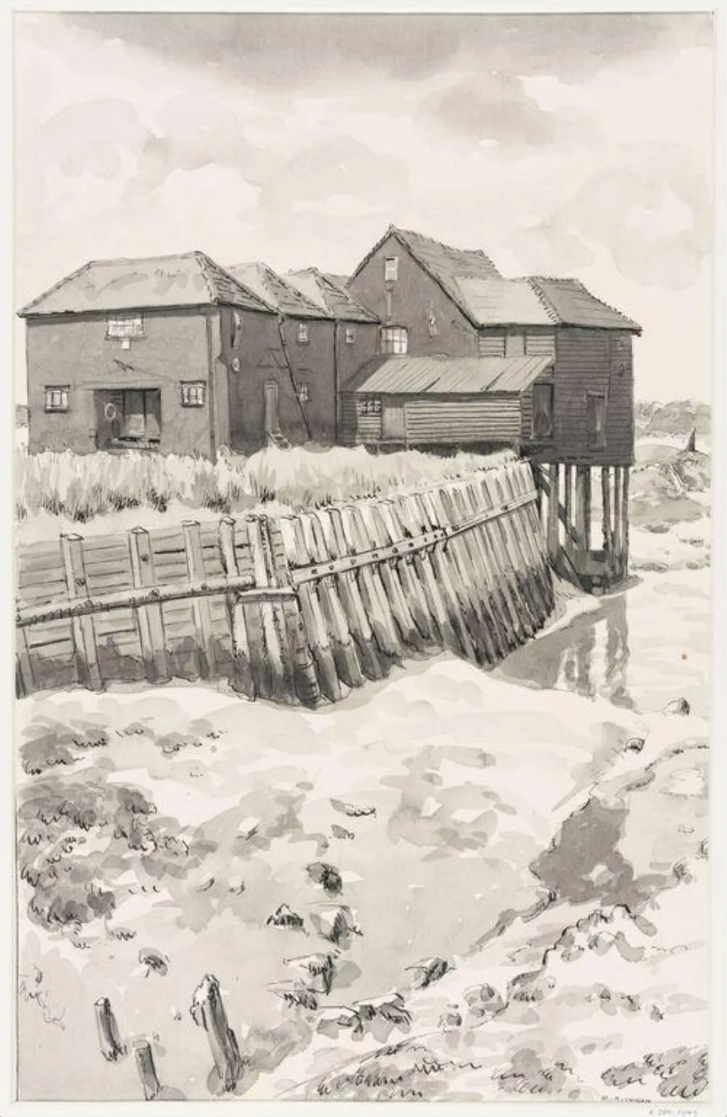 Birdham Mill, Sussex, by Robert Arthur Wilson, 1933