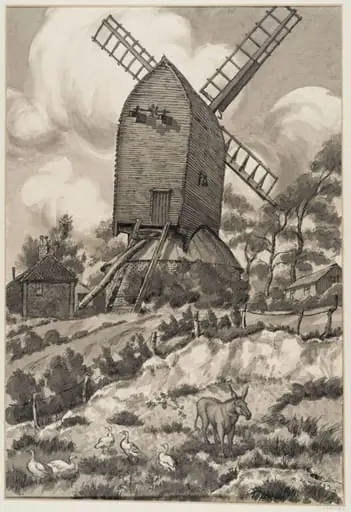 Mill on Reigate Heath, Surrey, by Robert Arthur Wilson