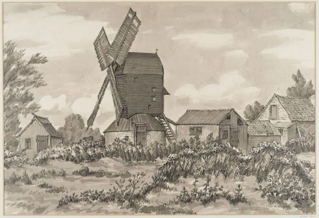 Outwood Mill, Surrey, by Robert Arthur Wilson, 1944