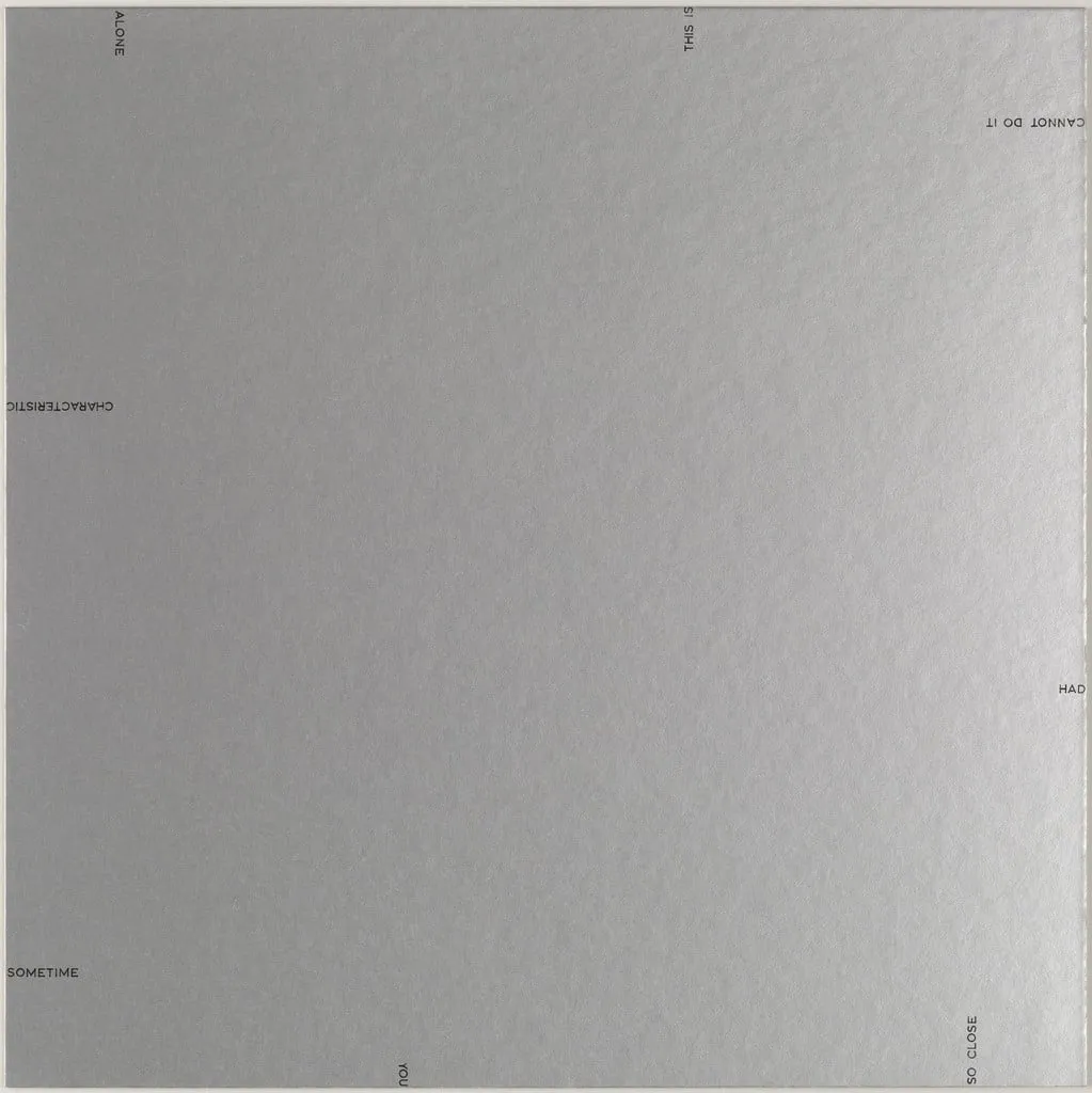 Untitled, by Robert Barry, ink, 1976