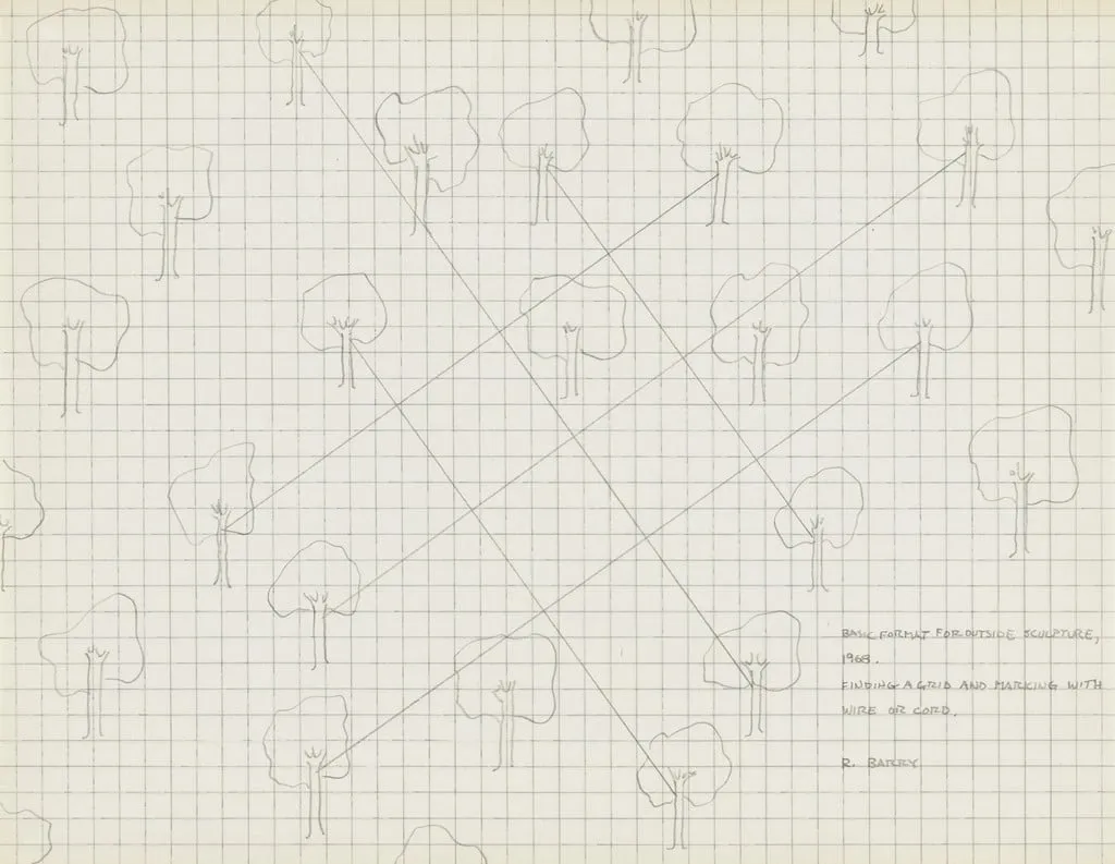 Untitled, by Robert Barry, graphite, 1968