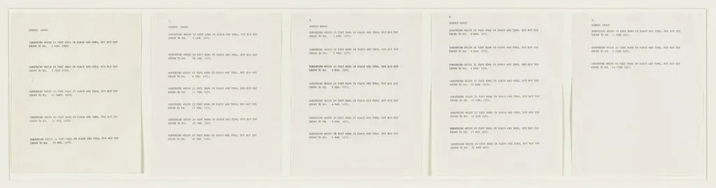 Untitled, by Robert Barry, 1970