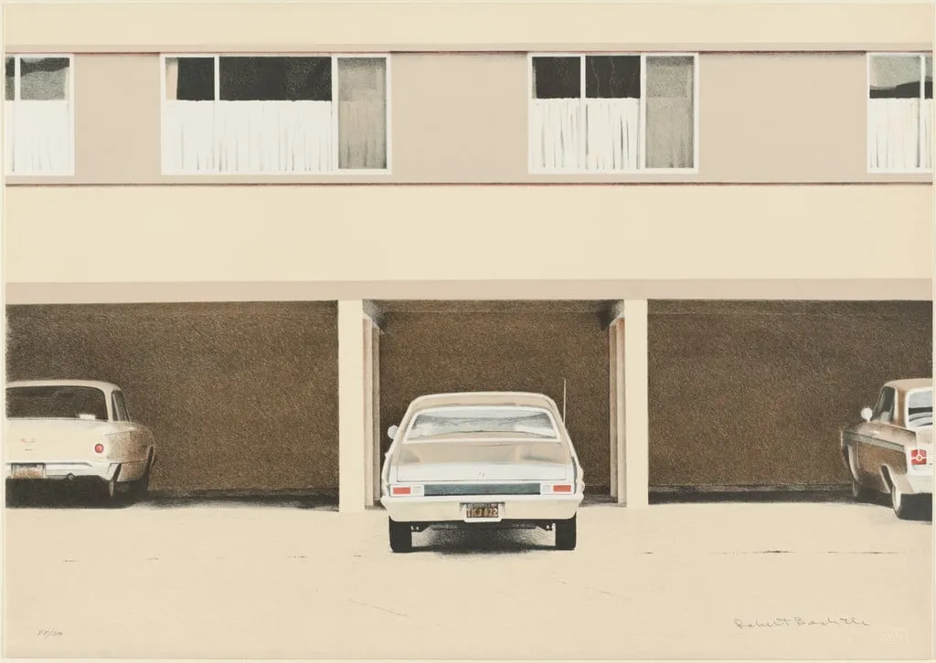 Untitled, by Robert Bechtle, ink, 1972