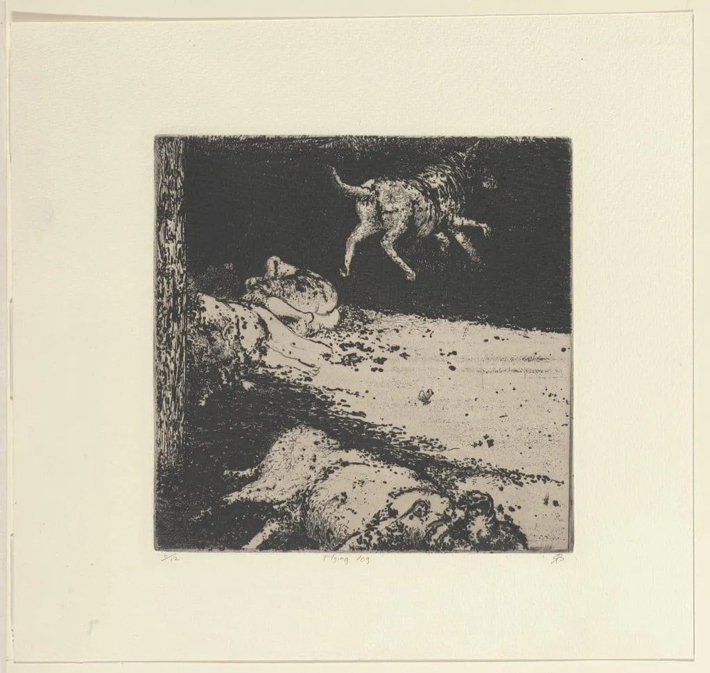 Untitled, by Robert Birmelin, ink, 1956
