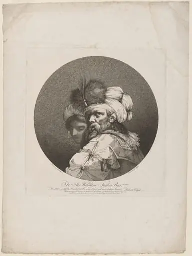Bearded Man with Turban and Young Woman, by Robert Blyth
