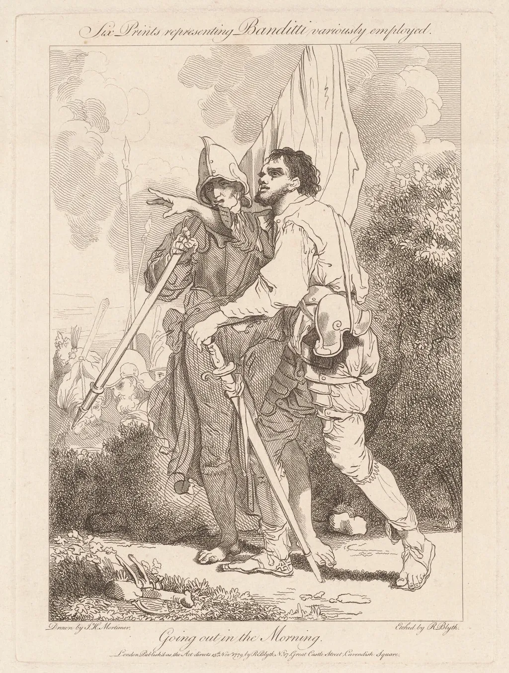 Going Out in the Morning, by Robert Blyth, ink, 1779