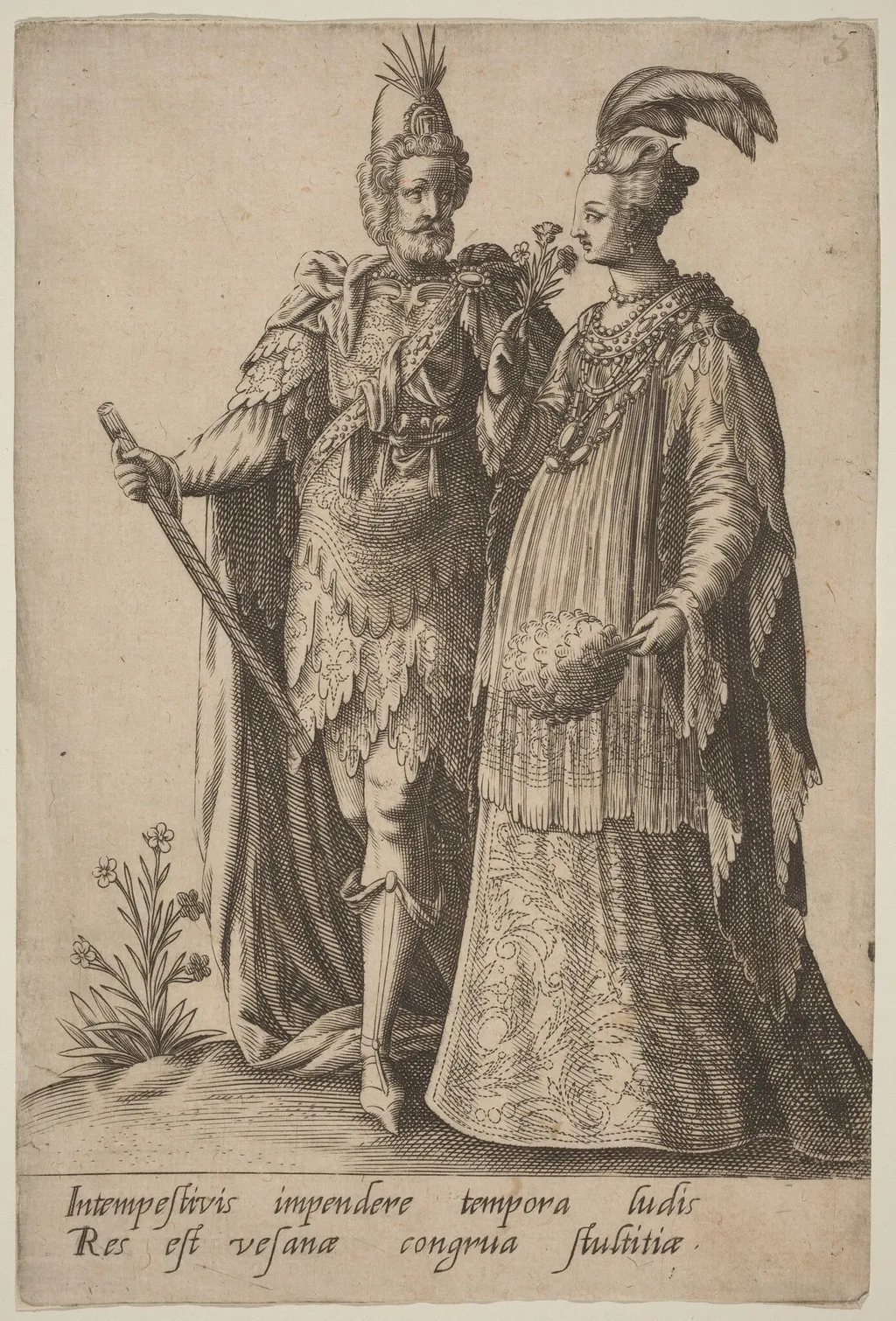 Intempestivis impendere..., by Robert Boissard, ink, 1597