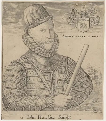 Sir John Hawkins, Naval Commander, by Robert Boissard