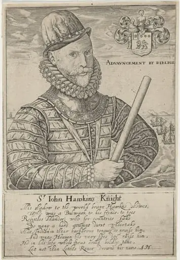 Sir John Hawkins, Naval Commander, by Robert Boissard