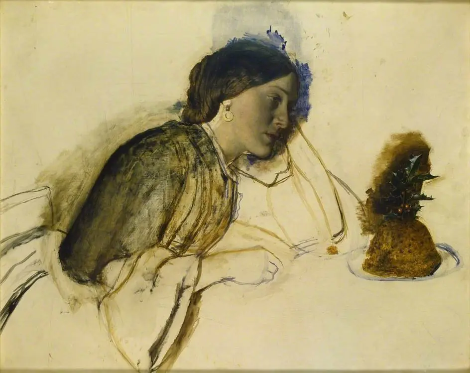 The poor Actress's Christmas Dinner, by Robert Braithwaite Martineau