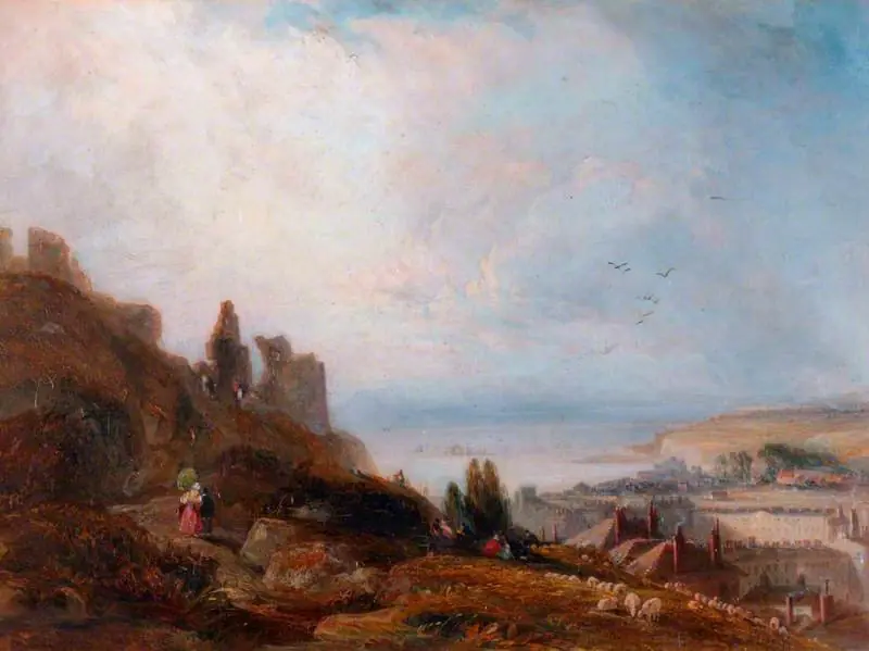 Hastings from the Castle Hill, Looking towards St Leonards, by Robert Brandard