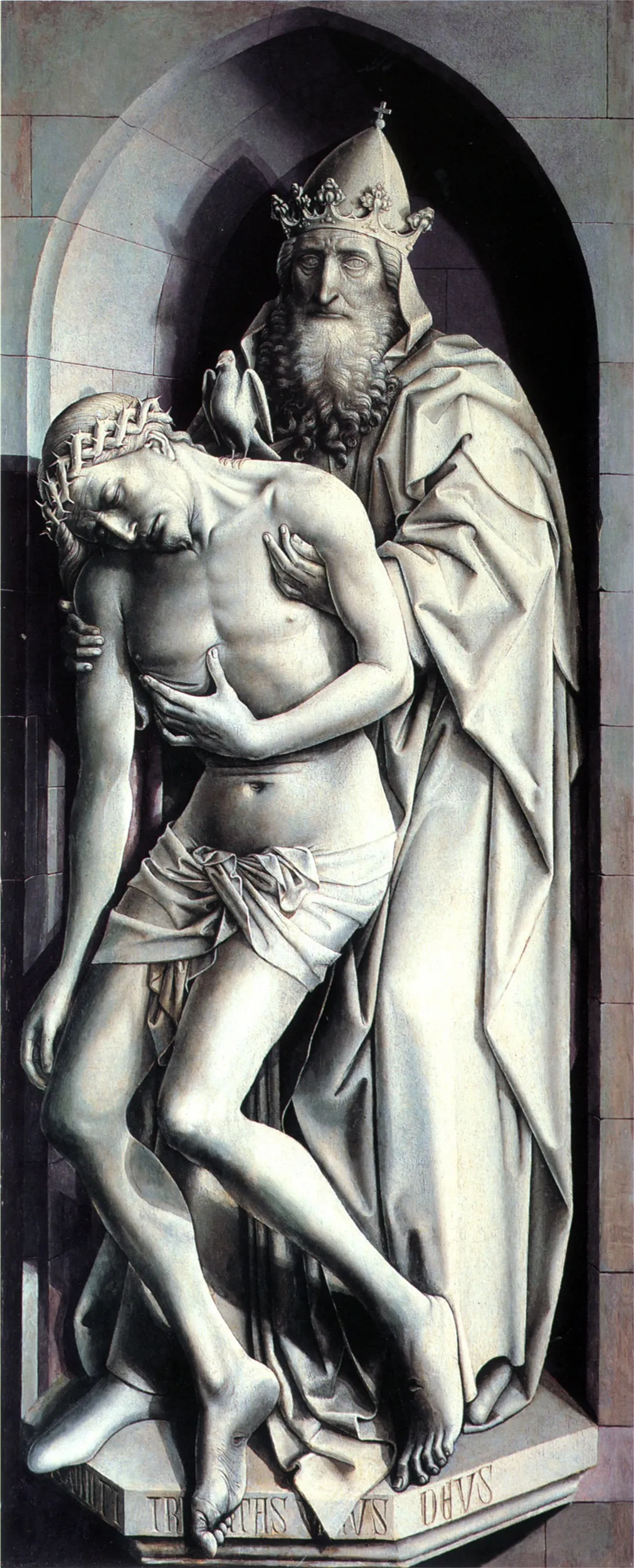 The Trinity, by Robert Campin, oil, 1429