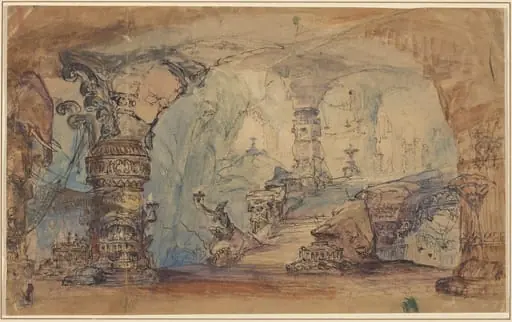 A Fantastic Underground Temple (Aladdin's Cave?), by Robert Caney