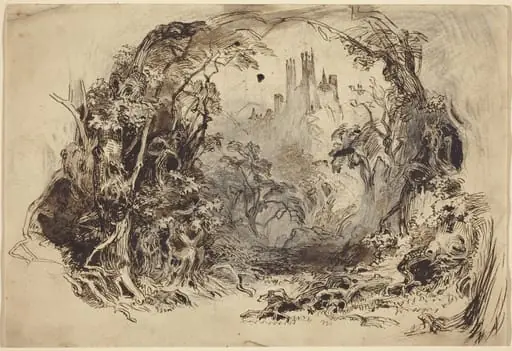 Castle On A Hill (Set for "Sleeping Beauty and the Beast"?), by Robert Caney