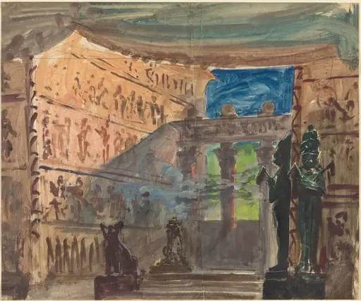 Interior of an Ancient Egyptian Temple, by Robert Caney