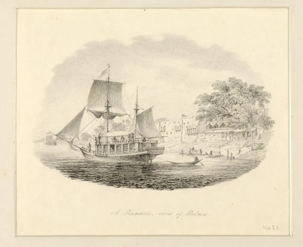 A Pinnace, view of Patna., by Robert Captain Smith, 1830