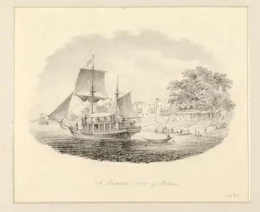 A Pinnace, view of Patna., by Robert Captain Smith