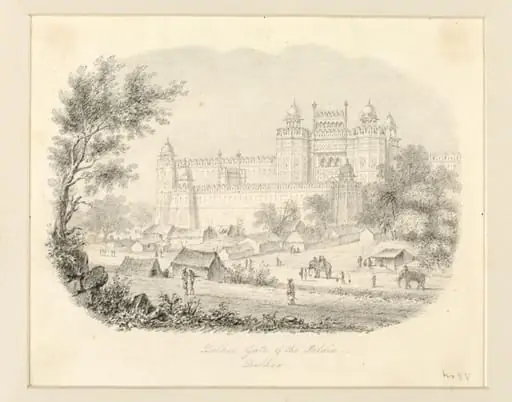 Delhee Gate of the Palace, Delhee, by Robert Captain Smith