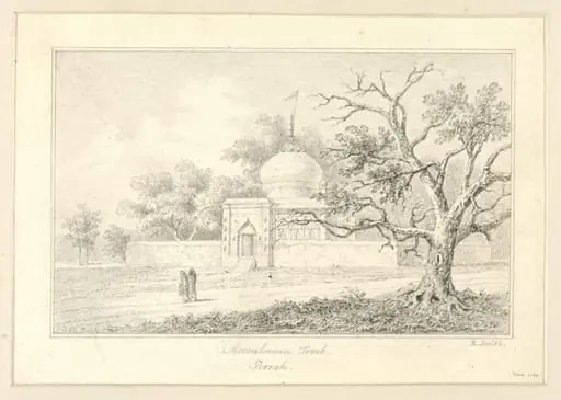 Moosulmaun Tomb, Poorah., by Robert Captain Smith