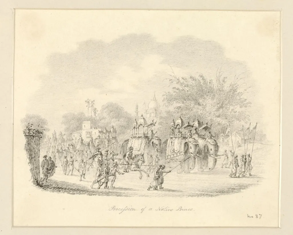 Reception of a Native Prince, by Robert Captain Smith, 1828