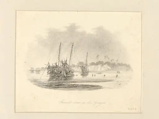 Sunset View on the Ganges, by Robert Captain Smith