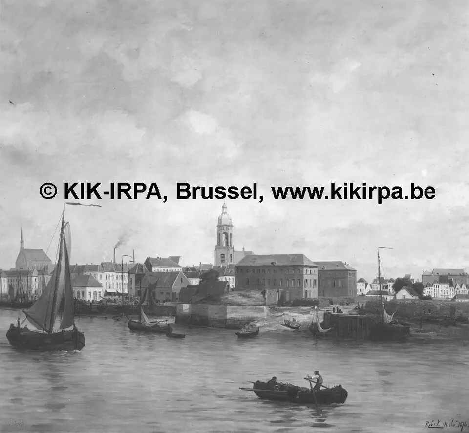 The South-Arsenaalkaai in Antwerp in 1870, by Robert Charles Gustave Laurens Mols