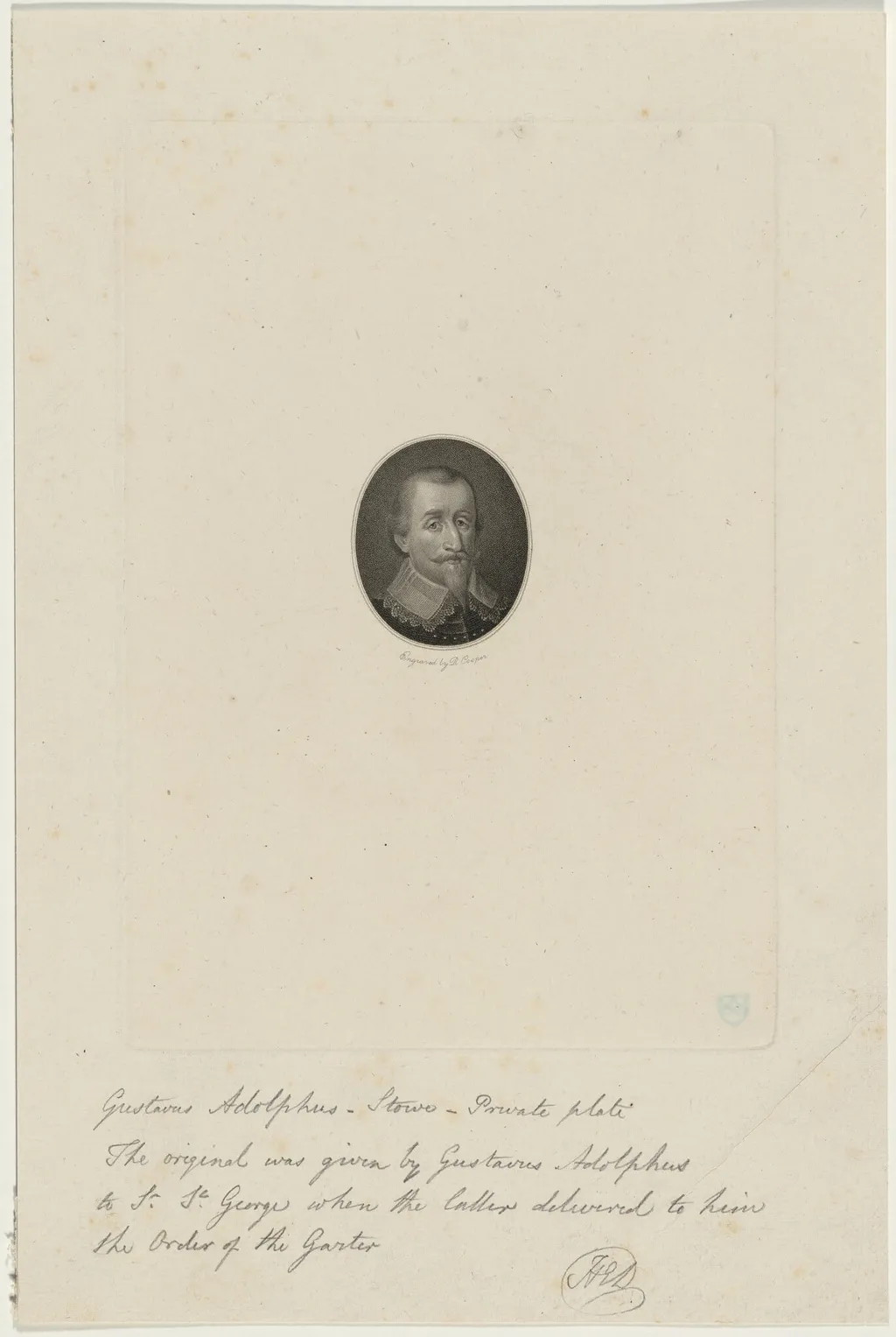 Gustavus Adolphus, by Robert Cooper, ink, 1806
