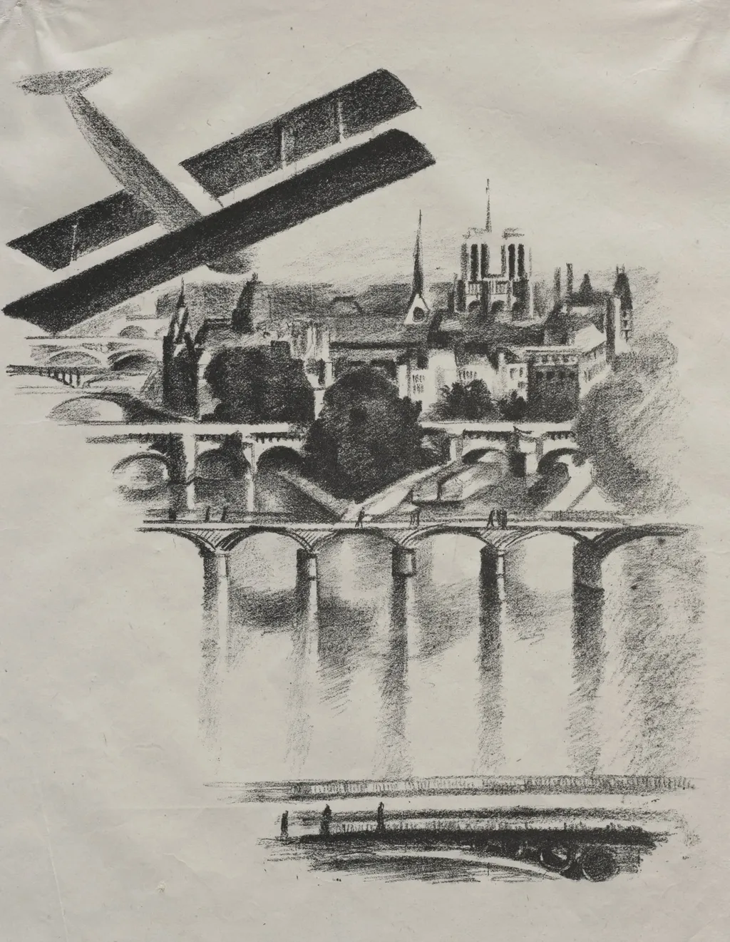 Allo Paris: The Bridges of Paris and Notre-Dame, by Robert Delaunay, 1926