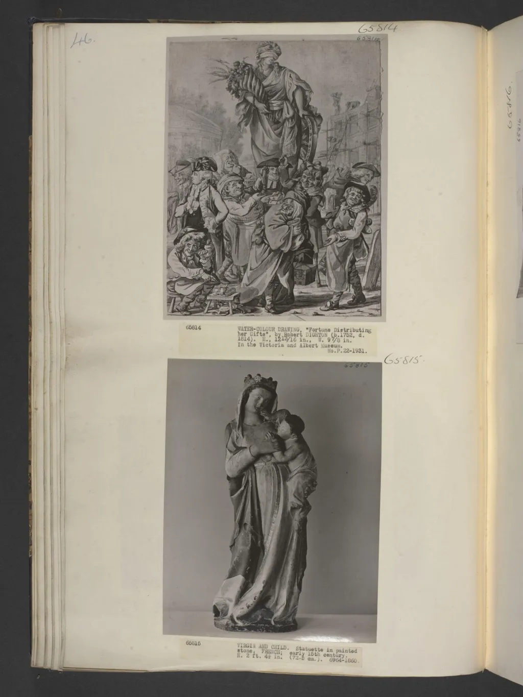 Fortune Distributing her Gifts, by Robert Dighton, watercolor, 1770