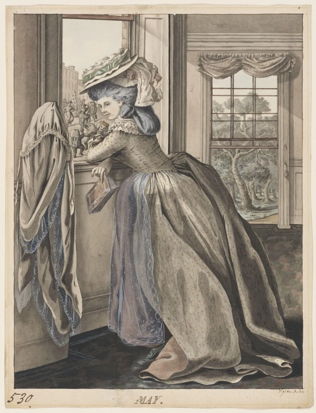 May, by Robert Dighton, watercolor, 1785