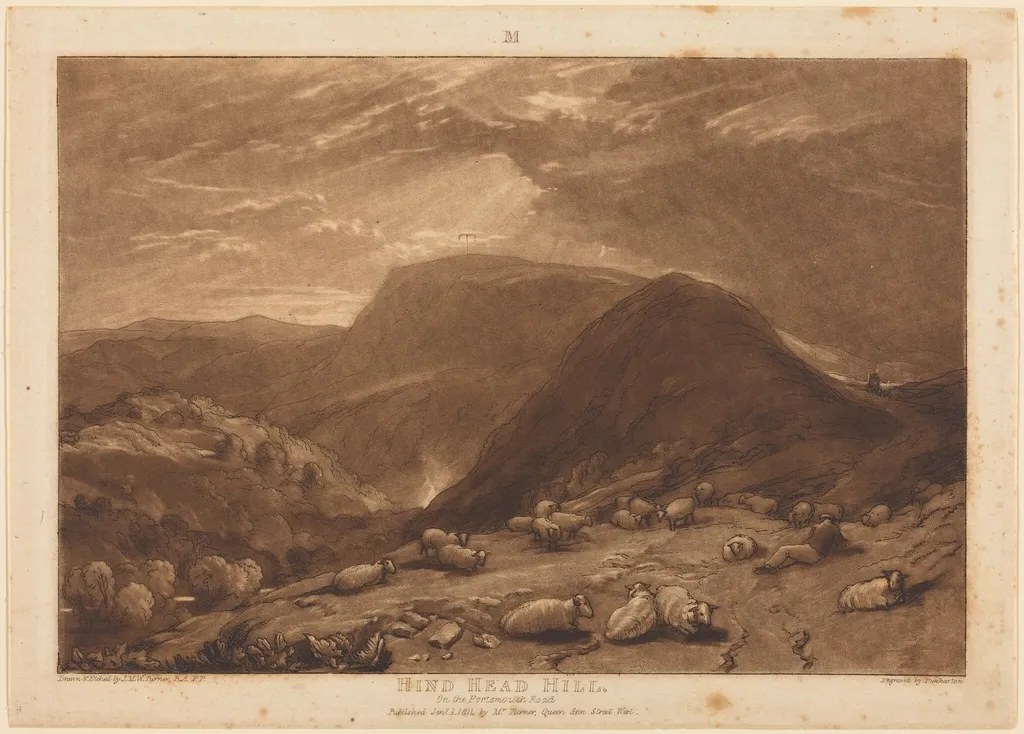 Hind Head Hill, by Robert Dunkarton, ink, 1811