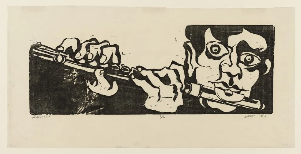 Untitled, by Robert Emmett Müller, ink, 1953
