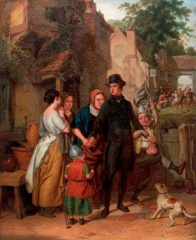 The Parting: A Recruit Taking Leave of His Family, by Robert Farrier