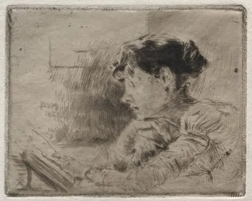 Girl Reading, by Robert Frederick Blum