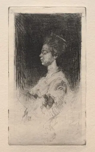 Profile Head of a Japanese Girl, by Robert Frederick Blum