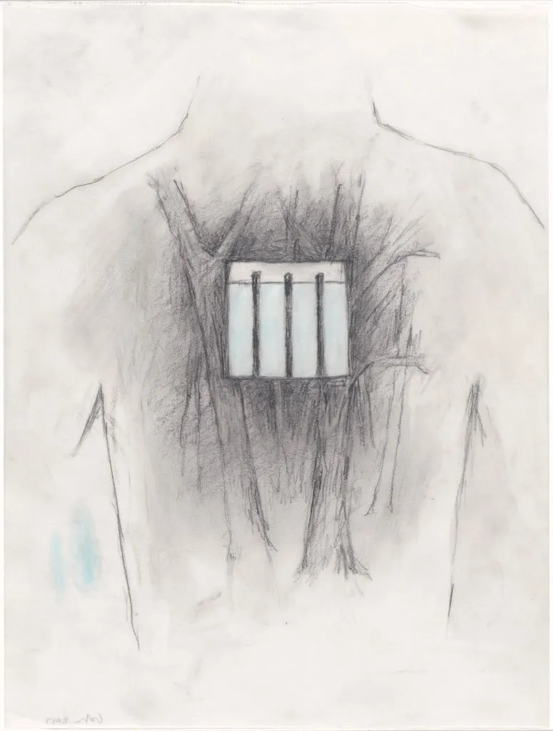 Untitled, by Robert Gober, pastel, 2017
