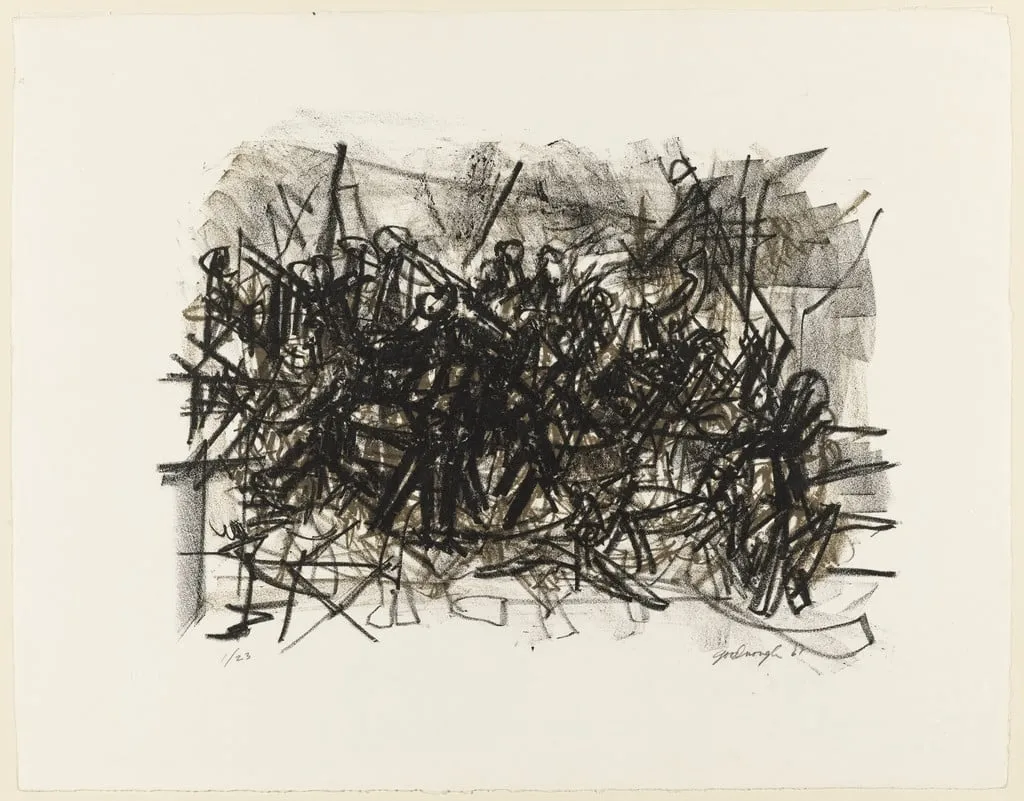 Untitled, by Robert Goodnough, ink, 1961
