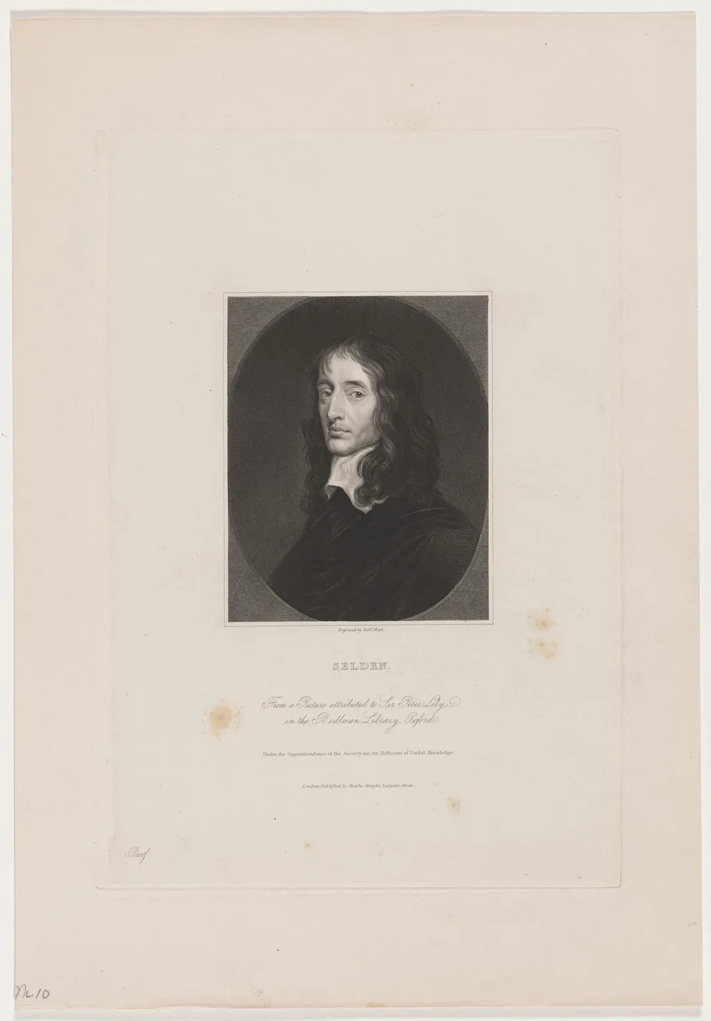 John Selden, Jurist and Antiquary, by Robert Hart, ink, 1850