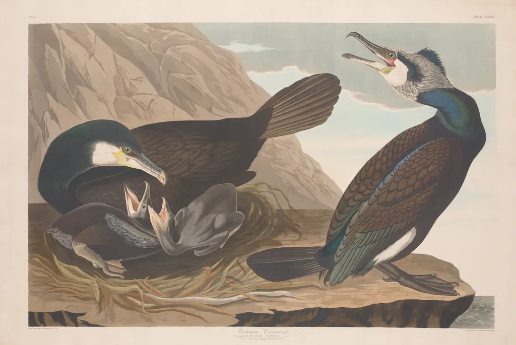 Common Cormorant, by Robert Havell Jr., ink, 1835