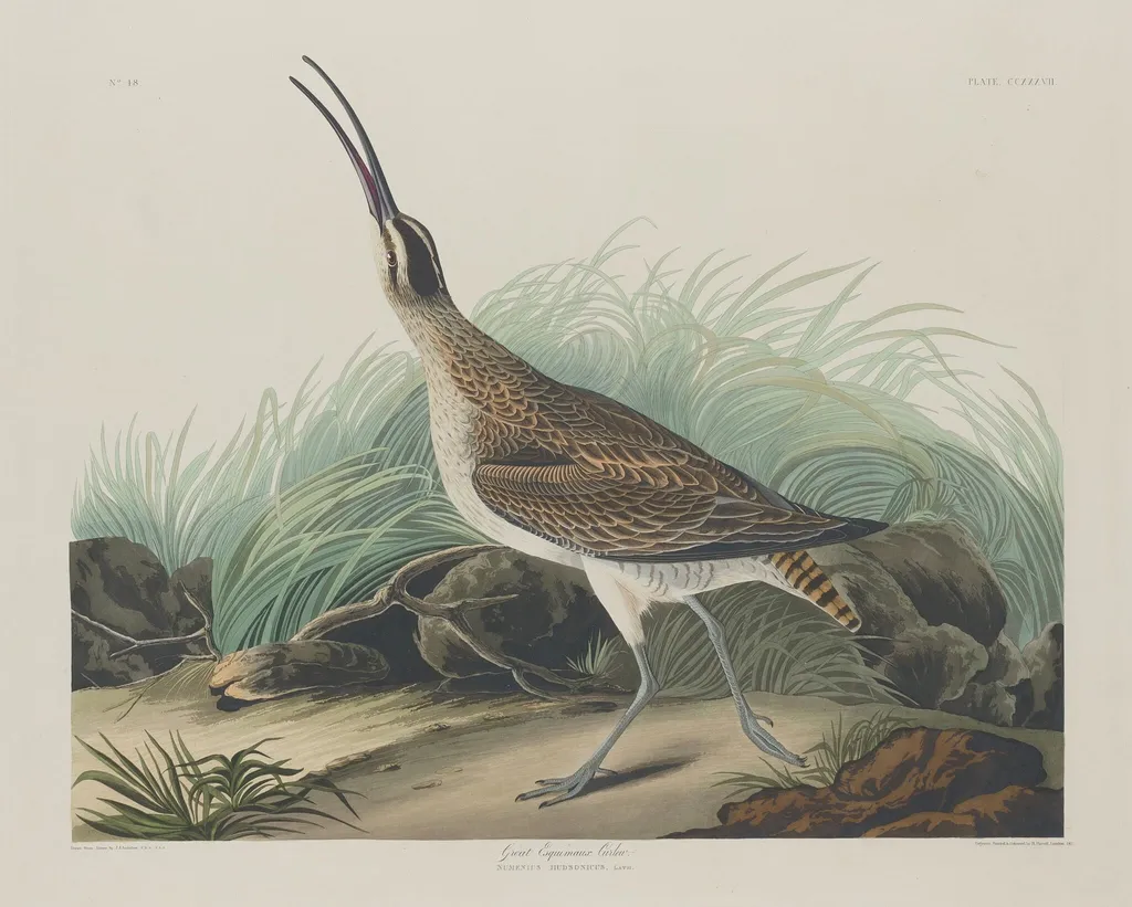 Great Esquimaux Curlew, by Robert Havell Jr., ink, 1835