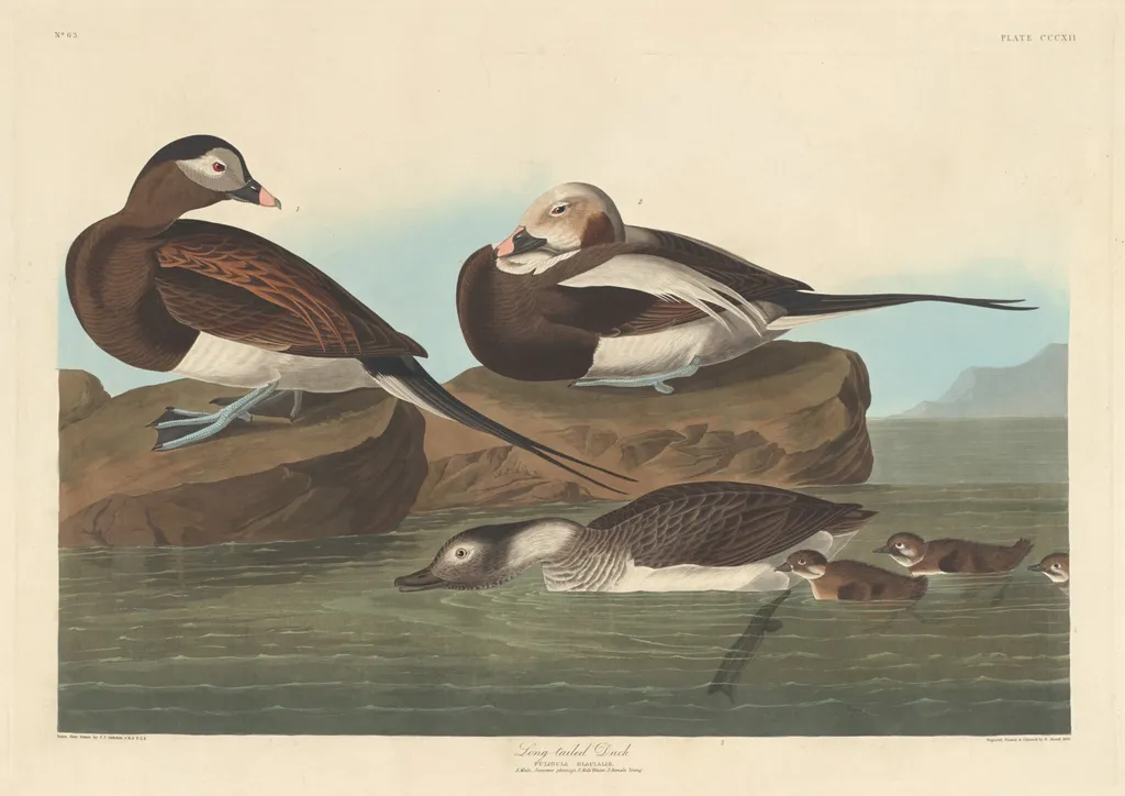 Long-tailed Duck, by Robert Havell Jr., ink, 1836
