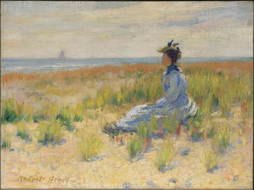 Girl Seated by the Sea, by Robert Henri