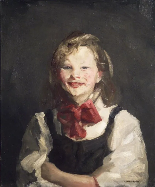 Laughing Girl, by Robert Henri, oil, 1910