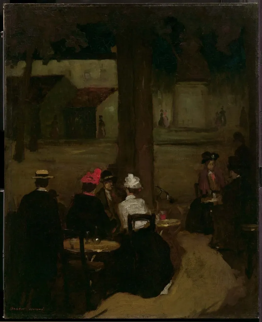 Sidewalk Café, by Robert Henri, oil, 1900